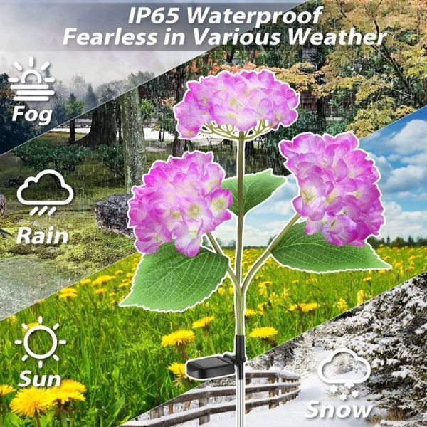 Solar Lawn Lamp LED Simulation Flower Garden Decorative Atmosphere Lights, Style: Hyacinth - Image 4