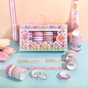 20rolls / Box Art Animals Flowers Washi Tape Set DIY Scrapbook Stickers, Style: Flower Series