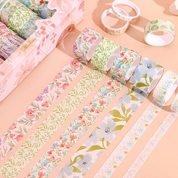 20rolls / Box Art Animals Flowers Washi Tape Set DIY Scrapbook Stickers, Style: Flower Series - Image 4