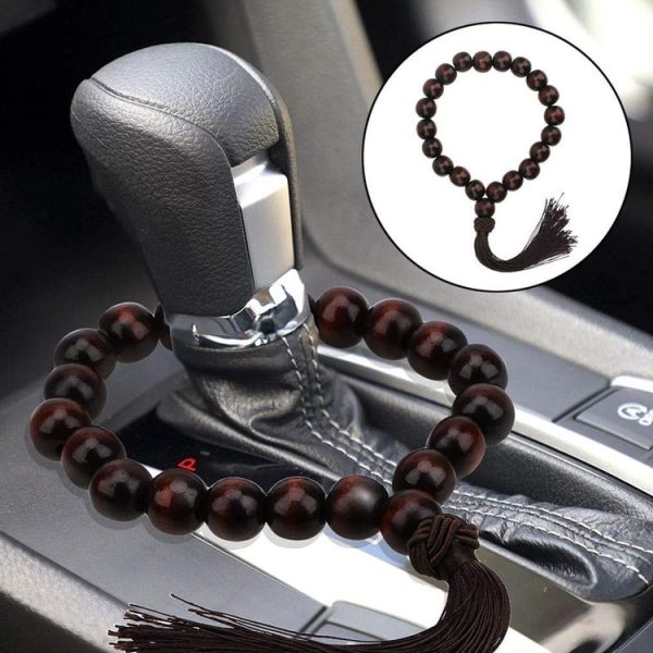 Car Gear Prayer For Blessing And Safety Buddha Beads Car Decorative Ornaments (Black) - Image 2