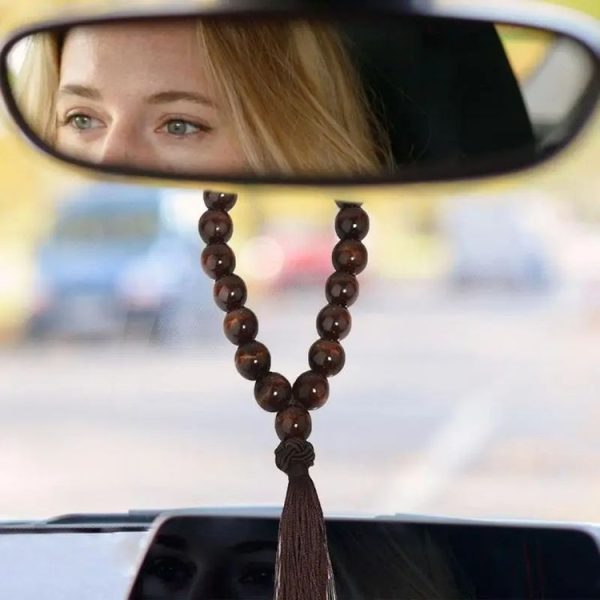 Car Gear Prayer For Blessing And Safety Buddha Beads Car Decorative Ornaments (Black) - Image 6