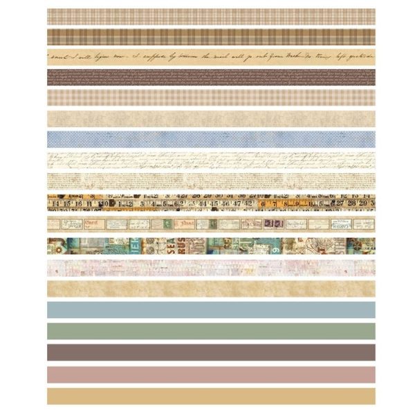 20rolls / Box 0.7cm x 3m Split Thin Washi Tape Set DIY Scrapbook Stickers (Vintage) - Image 2
