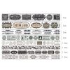 8rolls / Box Ancient Style Transparent PET Tape Set for Journaling 3cm x 2+2cm x 2+1.5cm x 4 (Badge Pattern) - Image 2