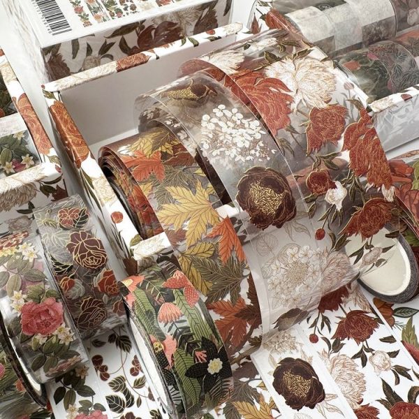 8rolls / Box Ancient Style Transparent PET Tape Set for Journaling 3cm x 2+2cm x 2+1.5cm x 4 (Badge Pattern) - Image 5