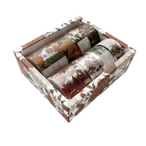 8rolls / Box Ancient Style Transparent PET Tape Set for Journaling 3cm x 2+2cm x 2+1.5cm x 4 (Badge Pattern) - Image 7