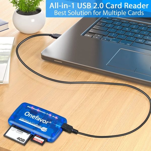 Onefavor All-In-One Card Reader Support SM / XD / SD / MMC / MS / CF Card, Model: Card Reader - Image 5