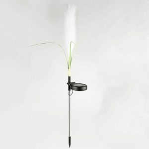 LED Solar Fiber Optic Reed Light Outdoor Waterproof Lawn Lamp Balcony Garden Decoration Light, Type: Without Flash
