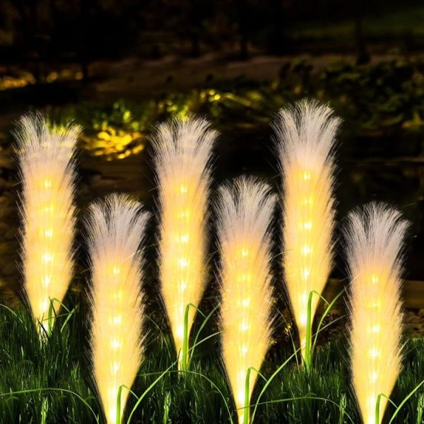 LED Solar Fiber Optic Reed Light Outdoor Waterproof Lawn Lamp Balcony Garden Decoration Light, Type: Without Flash - Image 2