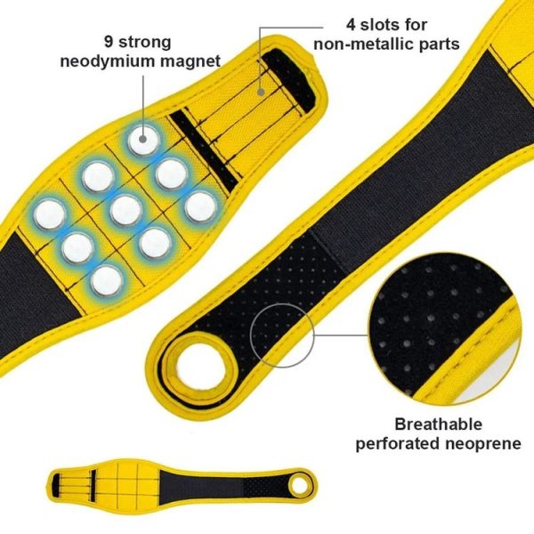 Thumb Wrap Magnetic Metal Accessory Tool Storage Strap (Orange) - Image 4