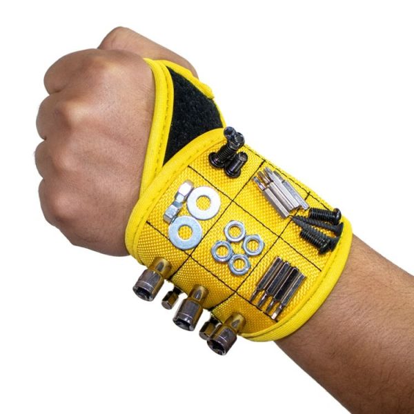Thumb Wrap Magnetic Metal Accessory Tool Storage Strap (Orange) - Image 5