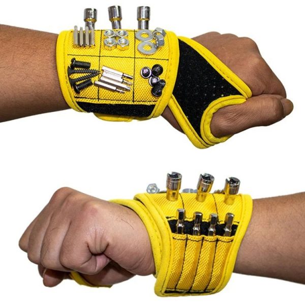 Thumb Wrap Magnetic Metal Accessory Tool Storage Strap (Orange) - Image 6