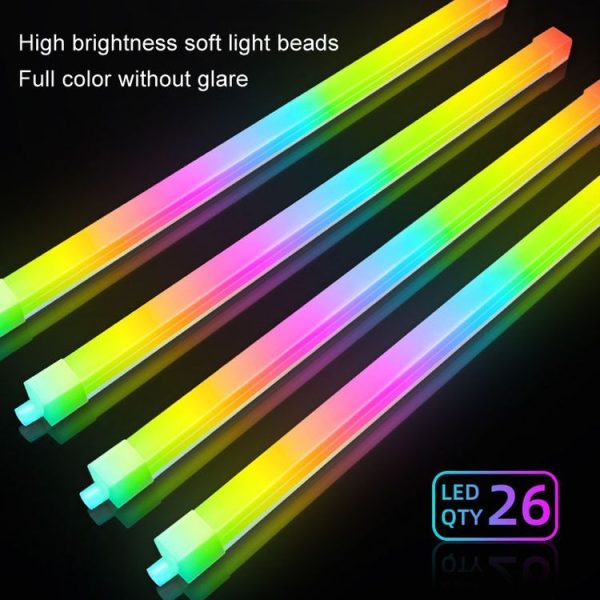 COOLMOON F300 Square Panoramic Glow ARGB Light Bar Desktop Computer Case Interior Decorative Ambient Light - Image 3