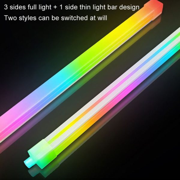 COOLMOON F300 Square Panoramic Glow ARGB Light Bar Desktop Computer Case Interior Decorative Ambient Light - Image 4