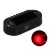 Car Solar Analog Anti-theft Device LED Warning Light (Black Shell Red Light)