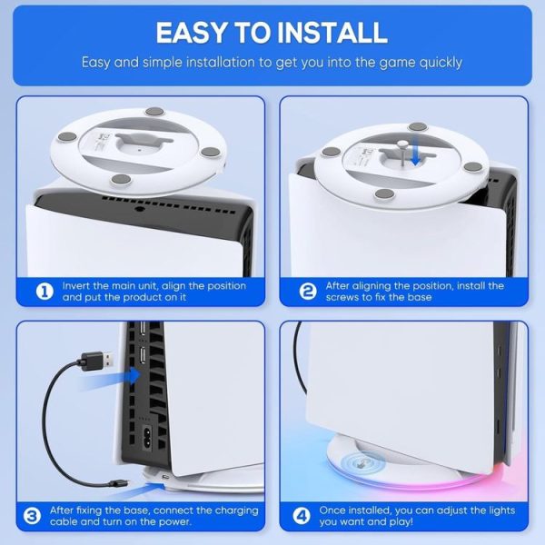 Sony PS5 Slim IPEGA Universal Game Console Vertical Cooling Base Holder, Color: White - Image 6