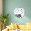 15cm Football Acrylic 3D Wall Stickers Self-adhesive Home Background Wall Decoration Mirror Paste (Silver)