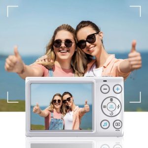 2.8-Inch Display Digital Camera 64MP 4K HD Camcorder With 18x Digital Zoom (White)