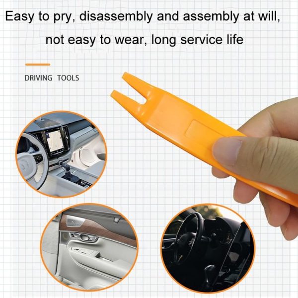 10pcs Driving Recorder Hidden Wire Car Audio Disassembly Assembly Tool, Color: Orange - Image 3