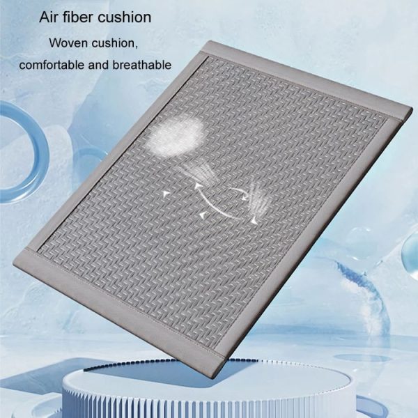 Summer Cattail Woven Cooler Seat Cushion Silk Breathable Chair Cushion, Size: 40x40cm (Blue) - Image 3