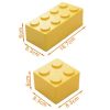 Household Stackable Building Block Organizer Student Desktop Plastic Storage Box, Model: Rectangular Blue - Image 3