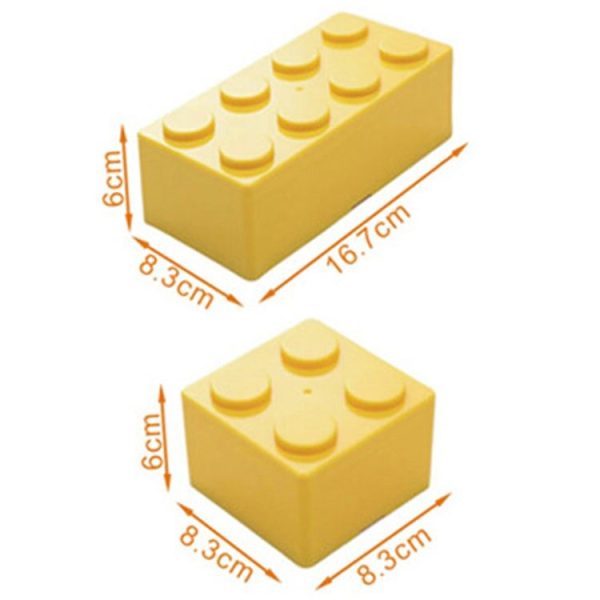 Household Stackable Building Block Organizer Student Desktop Plastic Storage Box, Model: Rectangular Blue - Image 3