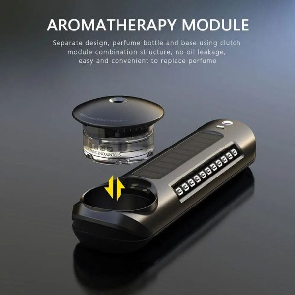 Solar Car Smart Spray Aromatherapy Machine Parking Sign (Gray) - Image 3