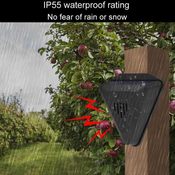 N911Q Solar Bird Repeller Orchard And Fish Pond Animal Repellent (Black) - Image 5