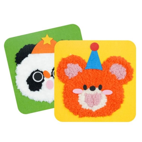 Montessori DIY Embroidery Board Kindergarten Children Cartoon Wool Stitching Material Kit, Style: Panda - Image 2
