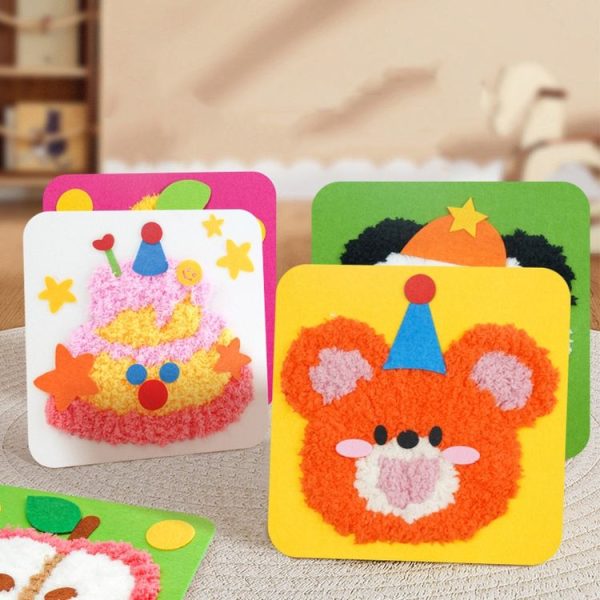 Montessori DIY Embroidery Board Kindergarten Children Cartoon Wool Stitching Material Kit, Style: Panda - Image 7