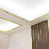 10pcs 1x90cm 3D Mirror Wall Stickers Beautiful Edge Decorative Strip Living Room TV Background Decorative Self-adhesive Beltline Sewing (Gold) - Image 5