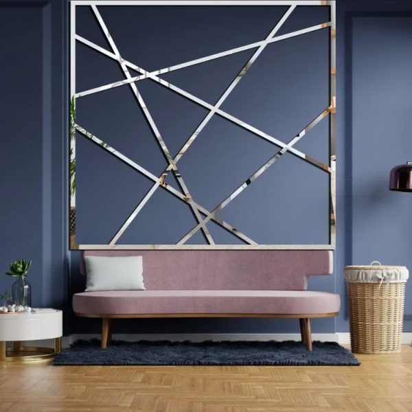 10pcs 1x90cm 3D Mirror Wall Stickers Beautiful Edge Decorative Strip Living Room TV Background Decorative Self-adhesive Beltline Sewing (Gold) - Image 6