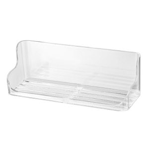 Wall Mounted No-Punch Bedside Eyeglasses Storage Box Bathroom Toiletries Drainage Shelf (Transparent)