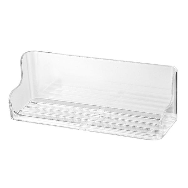 Wall Mounted No-Punch Bedside Eyeglasses Storage Box Bathroom Toiletries Drainage Shelf (Transparent)