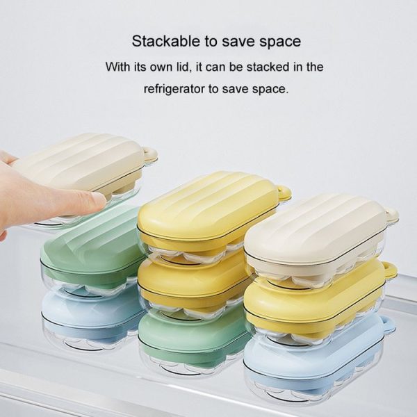 Mini Silicone Ice Cube Soft Mold Home Refrigerator Ice Box (Green) - Image 4