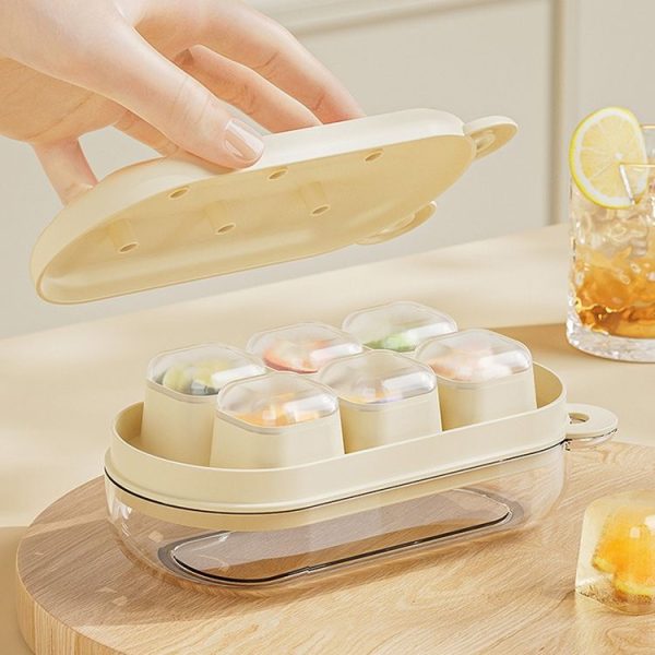 Mini Silicone Ice Cube Soft Mold Home Refrigerator Ice Box (Green) - Image 5