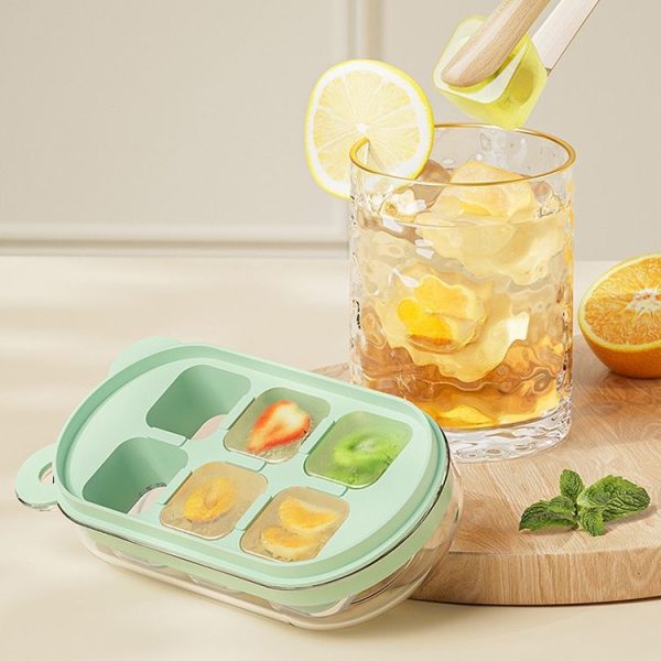 Mini Silicone Ice Cube Soft Mold Home Refrigerator Ice Box (Green) - Image 6