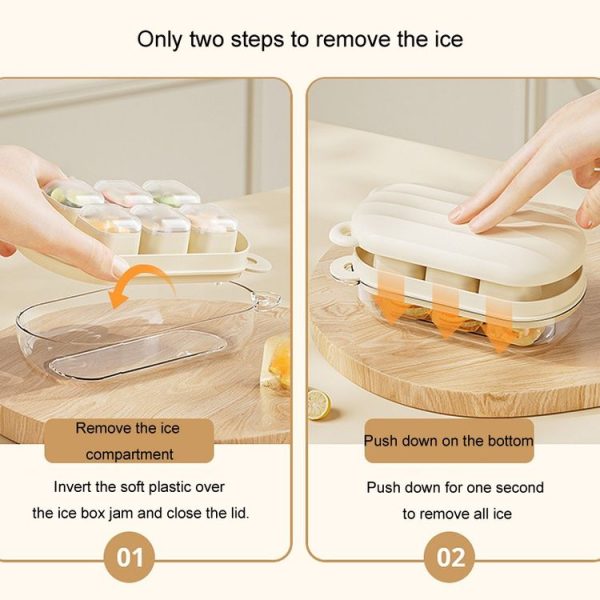 Mini Silicone Ice Cube Soft Mold Home Refrigerator Ice Box (Green) - Image 8