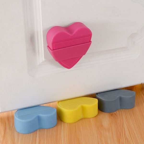 PVC Windproof Door Stopper Household Door Stopper With Storage Box (Pink) - Image 2