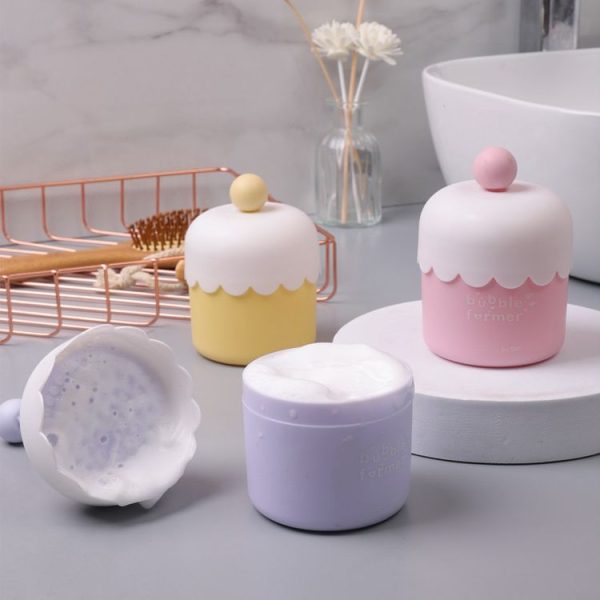 Face Cleansing Milk Foamer Portable Cute Bubbler Foaming Bottle (Yellow) - Image 3