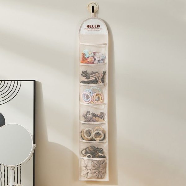 Underwear Storage Bag Socks And Hair Accessories Hanging Organizer Storage Bag (Cream Color) - Image 4