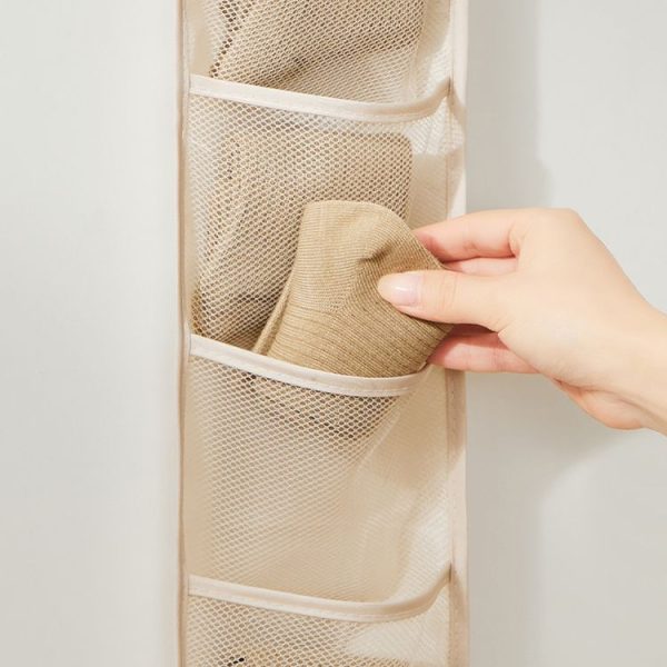 Underwear Storage Bag Socks And Hair Accessories Hanging Organizer Storage Bag (Cream Color) - Image 5