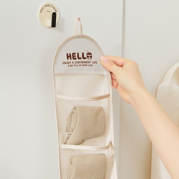 Underwear Storage Bag Socks And Hair Accessories Hanging Organizer Storage Bag (Cream Color) - Image 6