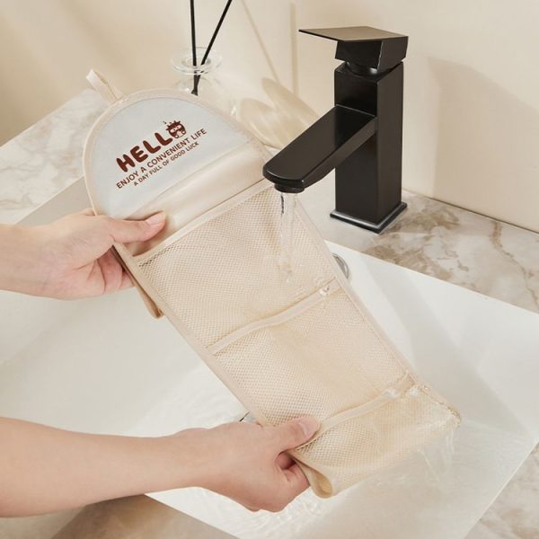 Underwear Storage Bag Socks And Hair Accessories Hanging Organizer Storage Bag (Cream Color) - Image 7