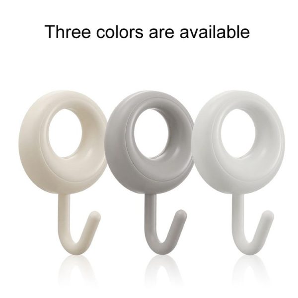 4pcs / Set Household Wall Hanging Hooks Dormitory Non-Marking Punch-Free Adhesive Hooks (White) - Image 2