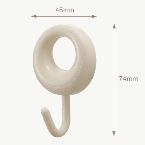 4pcs / Set Household Wall Hanging Hooks Dormitory Non-Marking Punch-Free Adhesive Hooks (White) - Image 3