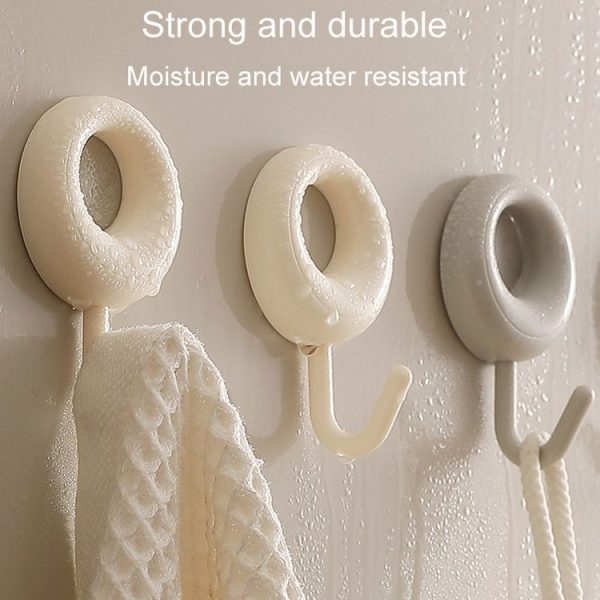 4pcs / Set Household Wall Hanging Hooks Dormitory Non-Marking Punch-Free Adhesive Hooks (White) - Image 6