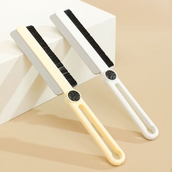 Household Multifunctional Crevice Brush Bathroom Long Handled Groove Cleaning Brush (White) - Image 2