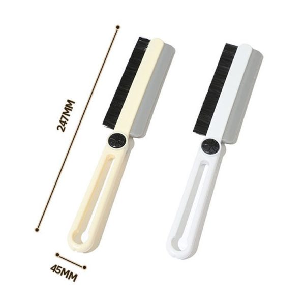 Household Multifunctional Crevice Brush Bathroom Long Handled Groove Cleaning Brush (White) - Image 3