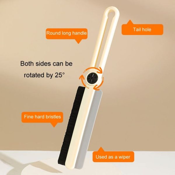 Household Multifunctional Crevice Brush Bathroom Long Handled Groove Cleaning Brush (White) - Image 4