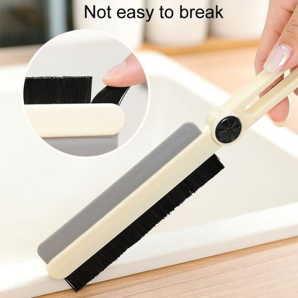 Household Multifunctional Crevice Brush Bathroom Long Handled Groove Cleaning Brush (White) - Image 7